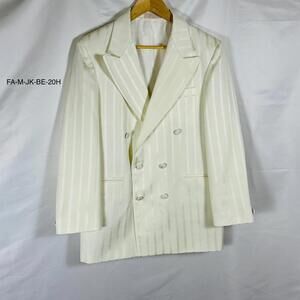 Falcone Jr. Young Man's Tone on Tone Beige Striped Jacket Size 20H